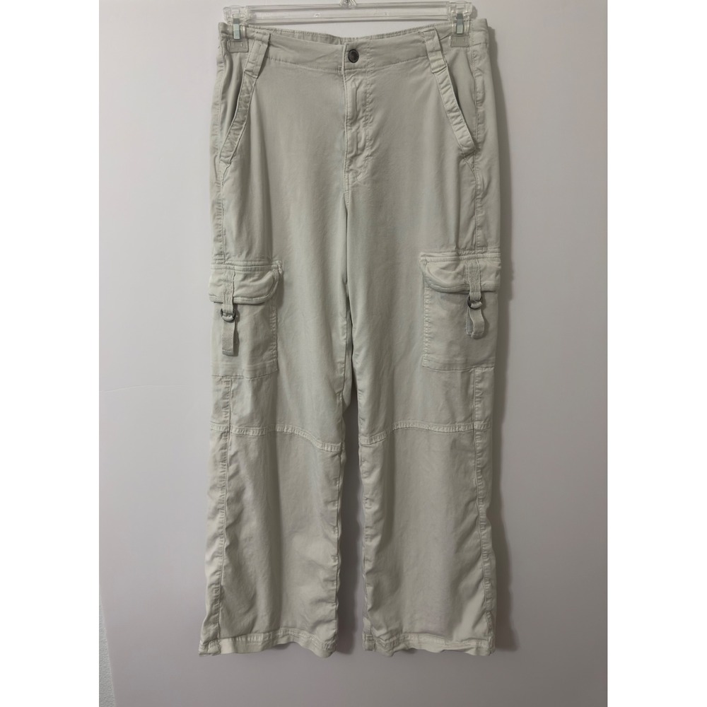American Eagle Outfitters Womens Cargo Pants Khaki Stretch Women Size 6 Y2Kβ